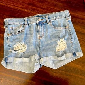 Distressed Boyfriend Jean Shorts